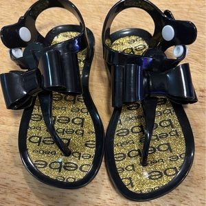 Bebe girls jelly Boww Samdals Size M